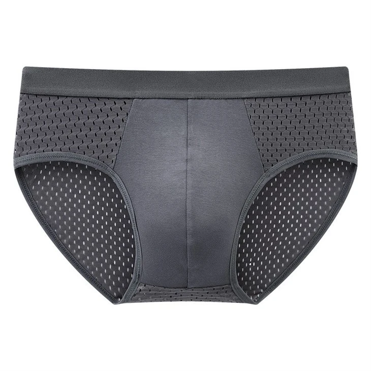 Men's Ice Silk Triangle Briefs Breathable Mesh Men's Underwear